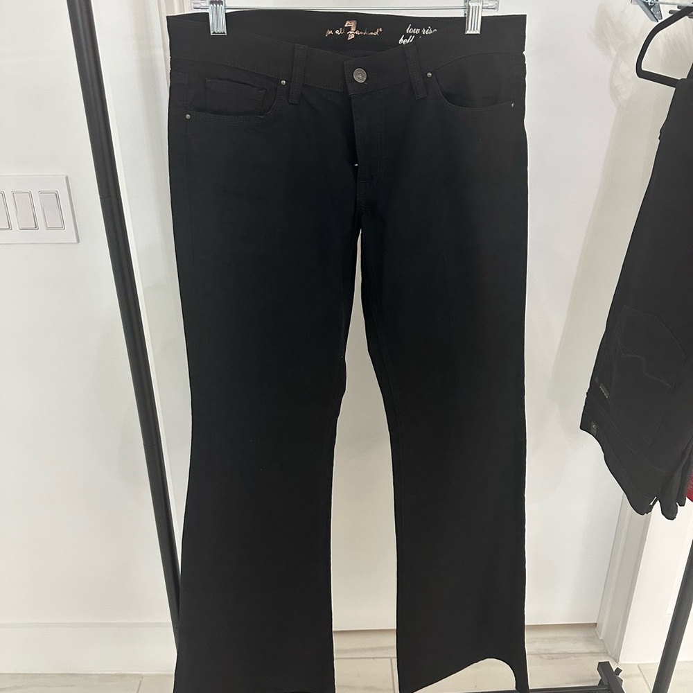 NWT | 7 For All Mankind Low Rise Bell-bottom Jeans | 32 | Black